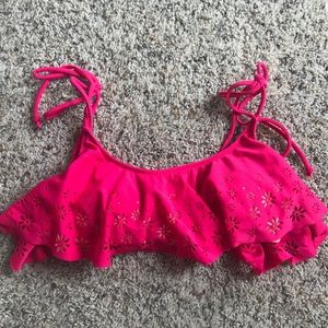 VS Pink Crop Swim Top